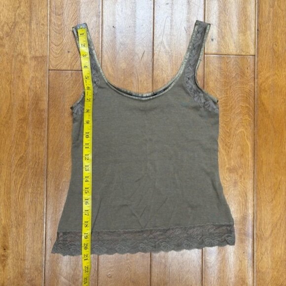 VTG Banana Republic Womens Silk Cotton Y2K Lace Trim Tank Top Size S Feminine - Picture 8 of 10